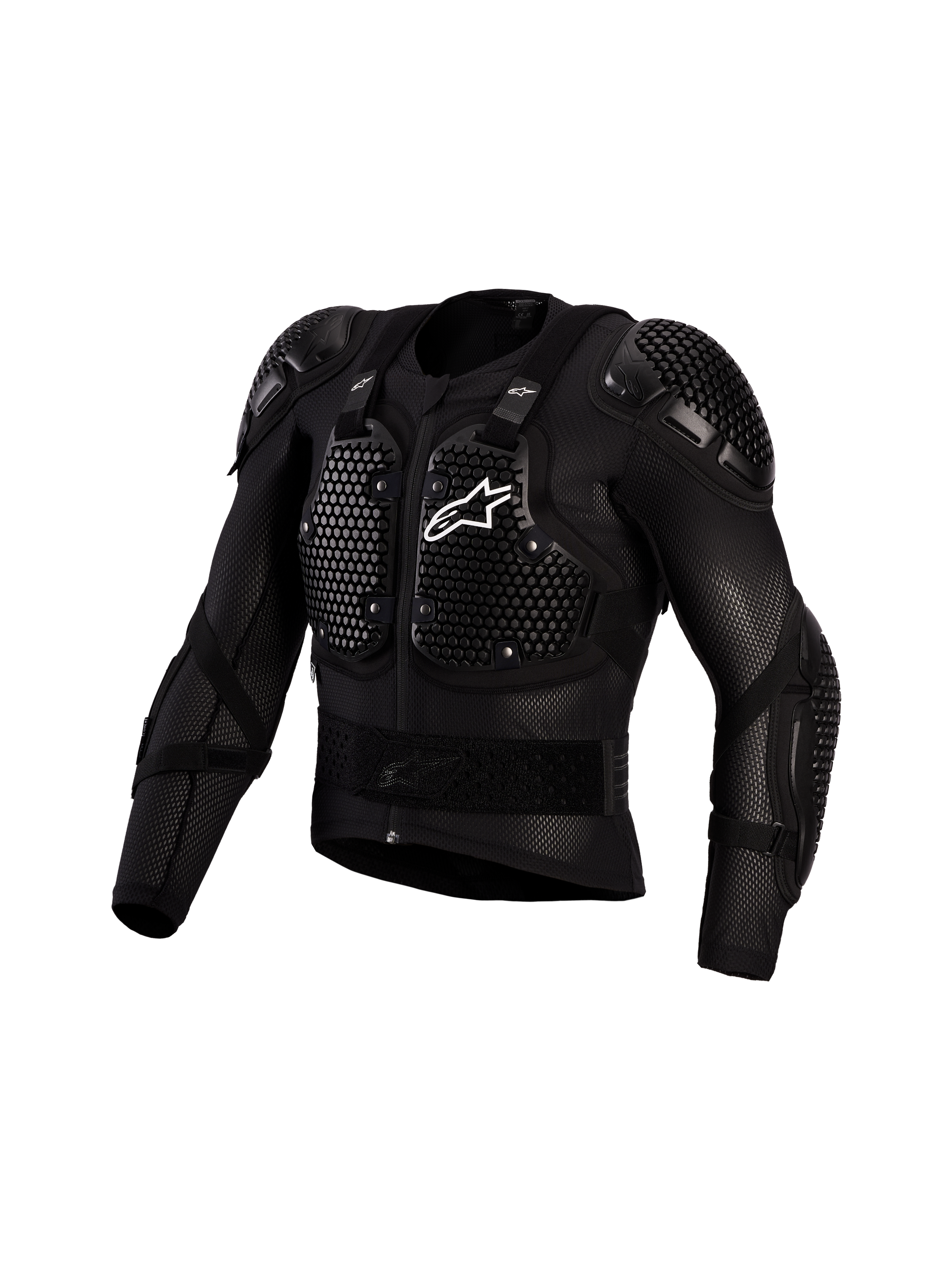 Alpinestars Casaco De Proteção Bionic Action V3, peitoral de motocross para homem, preto e branco, protetores A-Morph respiráveis, certificado CE Nível 1