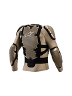 Alpinestars casaco de proteção Bionic Action V3, armadura de motocross, alumínio e preto, vista traseira, certificado CE