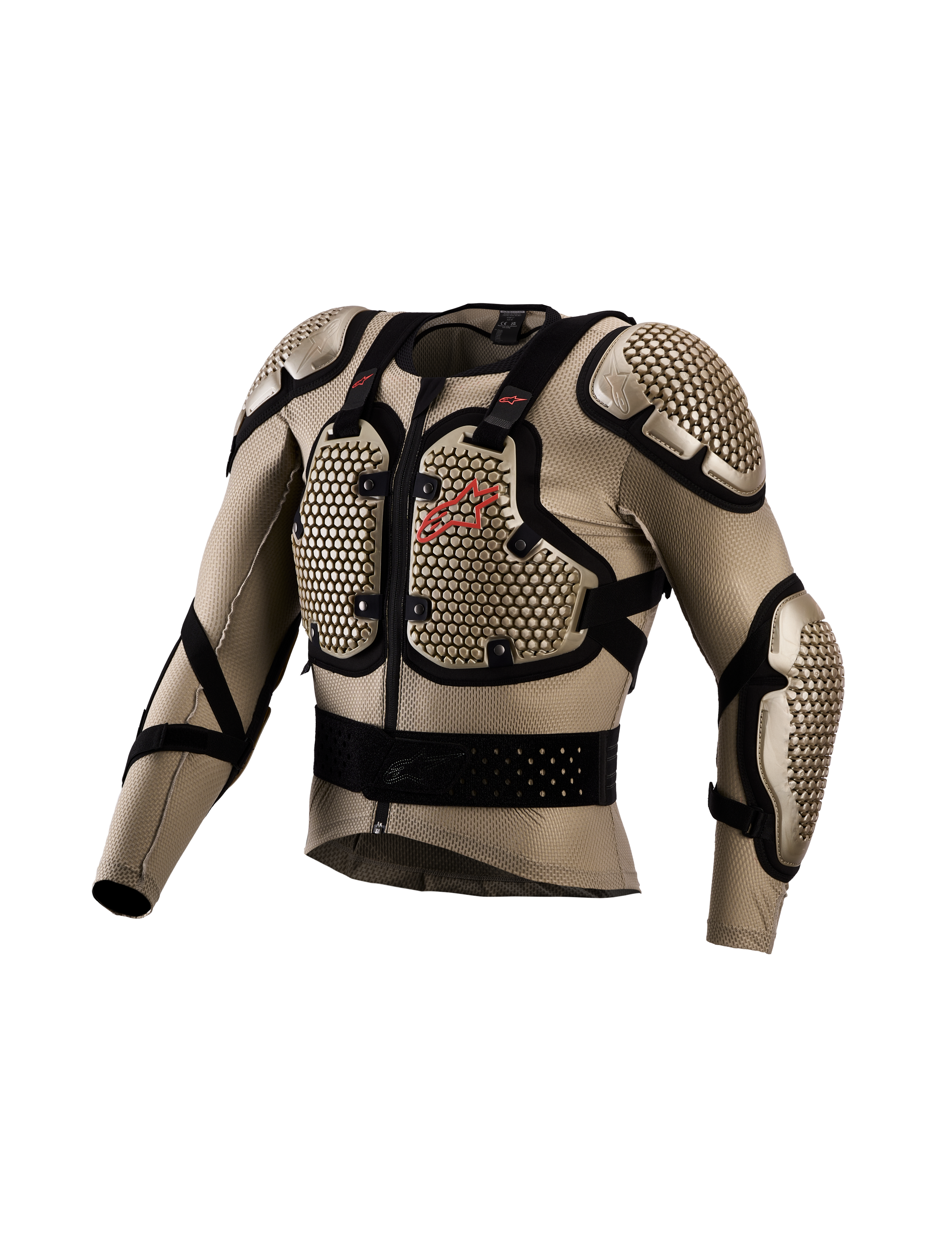 Alpinestars Casaco de Proteção Bionic Action V3, armadura de motocross e off-road, alumínio e preto, tecnologia A-Morph com malha elástica respirável e protetores certificados CE