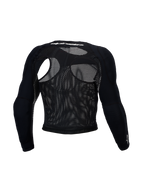 Alpinestars Top de proteção Bionic Race, casaco em malha preto, protetores de ombros e cotovelos, vista traseira