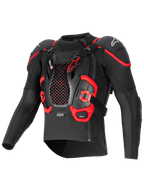 Alpinestars Airbag Tech-Air® Off-Road, casaco de proteção para todo-o-terreno, preto e vermelho, construção em malha têxtil com proteção de peito e costas Nucleon CELL integrada