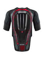 Alpinestars Tech-Air® 7X System, Autonomous Motorcycle Airbag Vest, Black and Red, rear view showing the integrated honeycomb back protector and ventilated mesh construction for track and road riding.