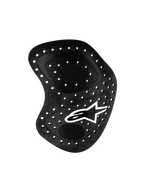 Alpinestars Nucleon Racing Kr-Hr Hip Protector, Black, motorcycle racing hip protection with ventilation holes and white star logo, ergonomic design with layered construction