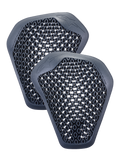 Alpinestars Nucleon Flex Pro Shoulder Protectors, par de inserções cinza antracite com estrutura de células em favo de mel, design ergonómico leve e ventilado para casacos de motociclismo