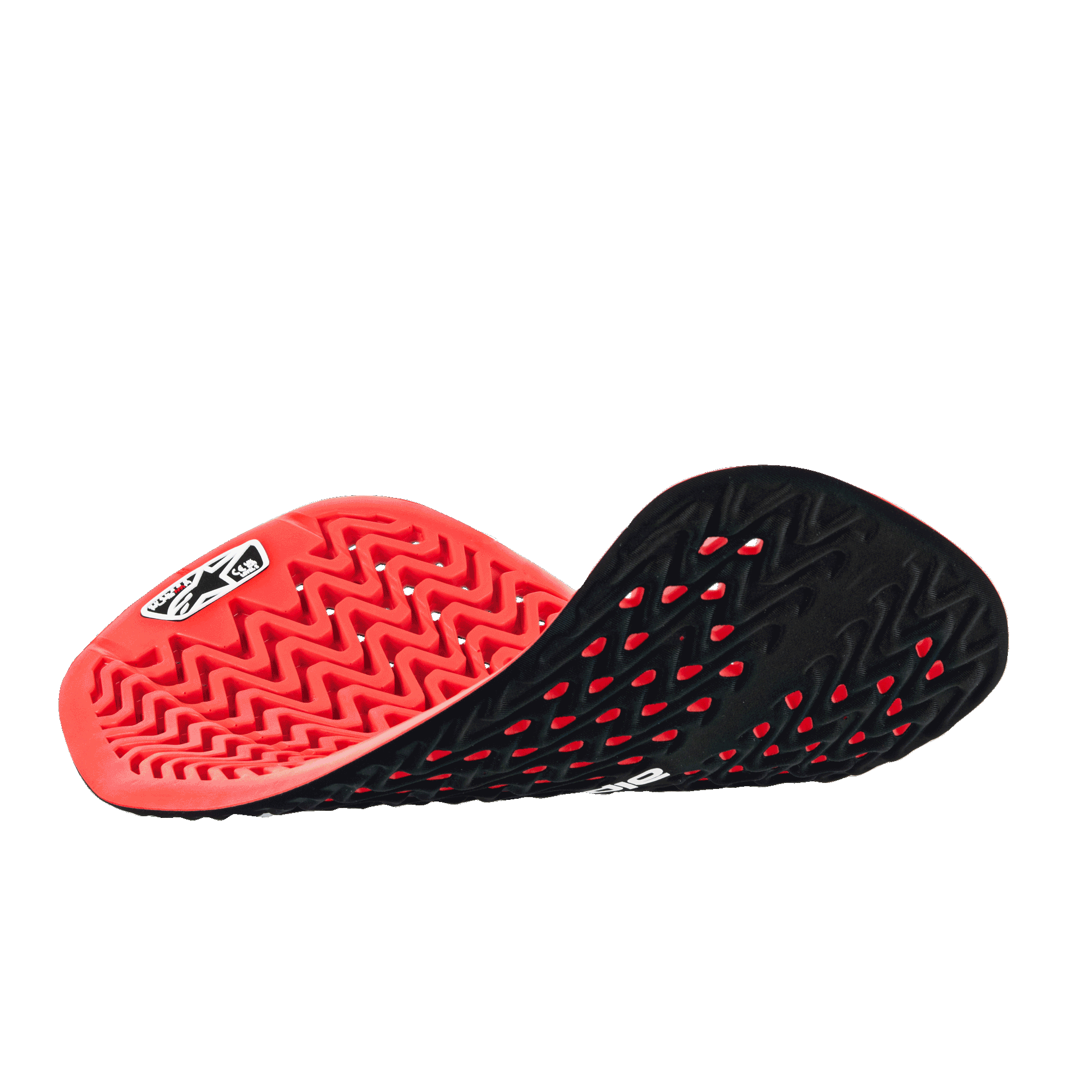 Alpinestars Nucleon Plasma Back Protector Insert, vermelho e preto, protetor de costas flexível para motociclismo com padrão em favo de mel e perfurações extensas para respirabilidade, equipamento de segurança leve e adaptável
