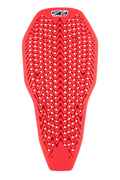 Alpinestars Nucleon Plasma Full Back Protector Insert, protetor de costas para motociclismo vermelho com padrão perfurado em ziguezague, design leve e flexível para ventilação, inserção de equipamento de proteção com absorção de impacto