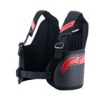 Alpinestars Bionic Rib Support, protetor de costelas para karting, preto e vermelho, com alças de ombro ajustáveis com fivelas, design ergonómico com logótipo vermelho, tecido de malha respirável para proteção em desportos motorizados