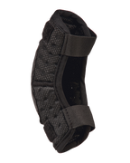Alpinestars Youth Bionic Action Kickstart Elbow Guard, cotoveleira de motocross preta, vista de perfil com tiras elásticas duplas e acolchoamento perfurado flexível, equipamento de proteção durável para todo-o-terreno para crianças