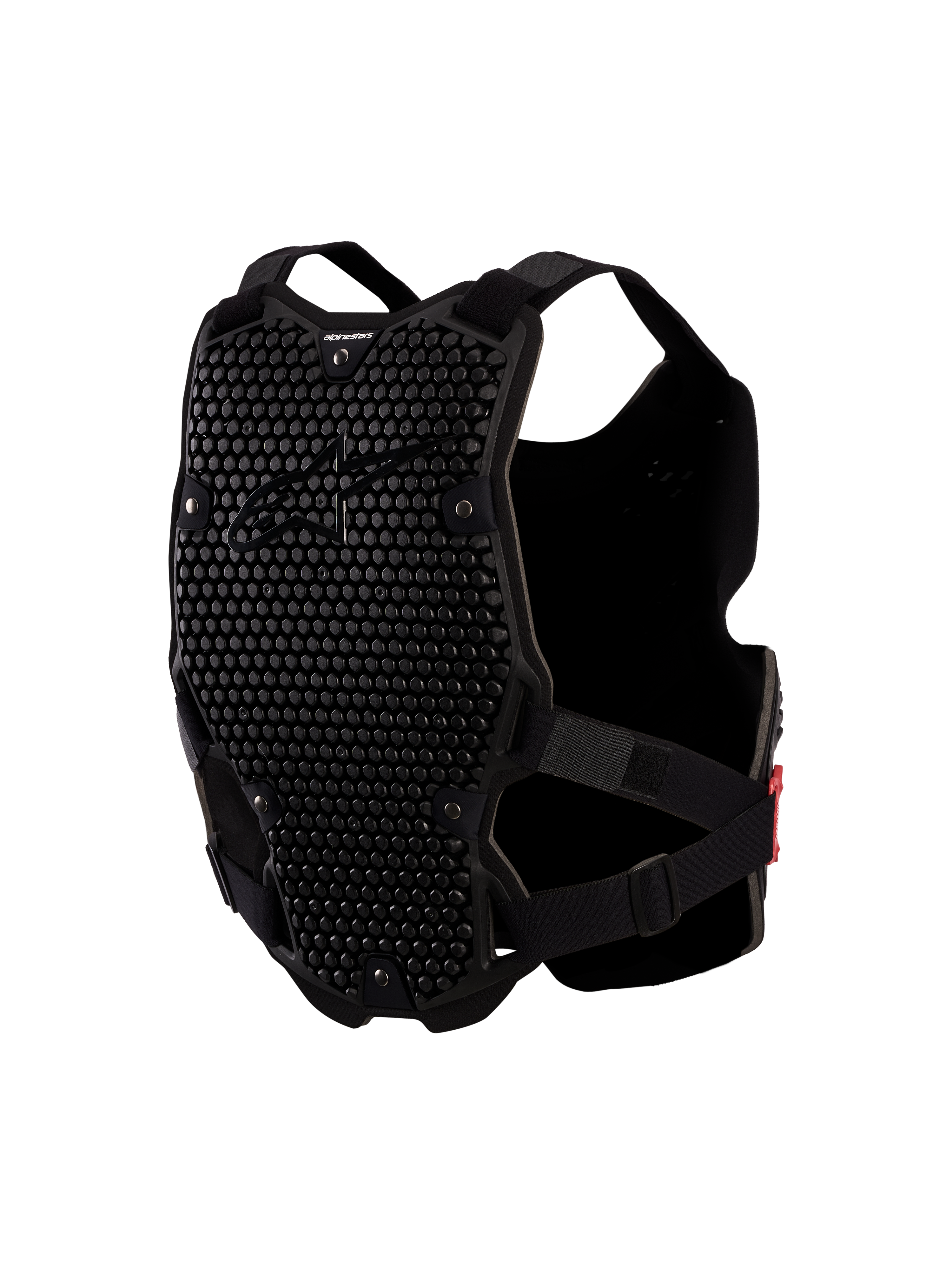 Peitoral Alpinestars Bionic Action V2, proteção de motocross preta para homem com painéis ventilados A-Morph e proteção CE
