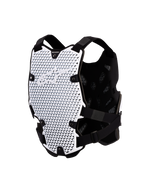 Alpinestars Peitoral Bionic Action, peitoral de motocross com tecnologia A-Morph, branco e preto, certificado CE nível 1, design leve e ventilado para proteção corporal off-road