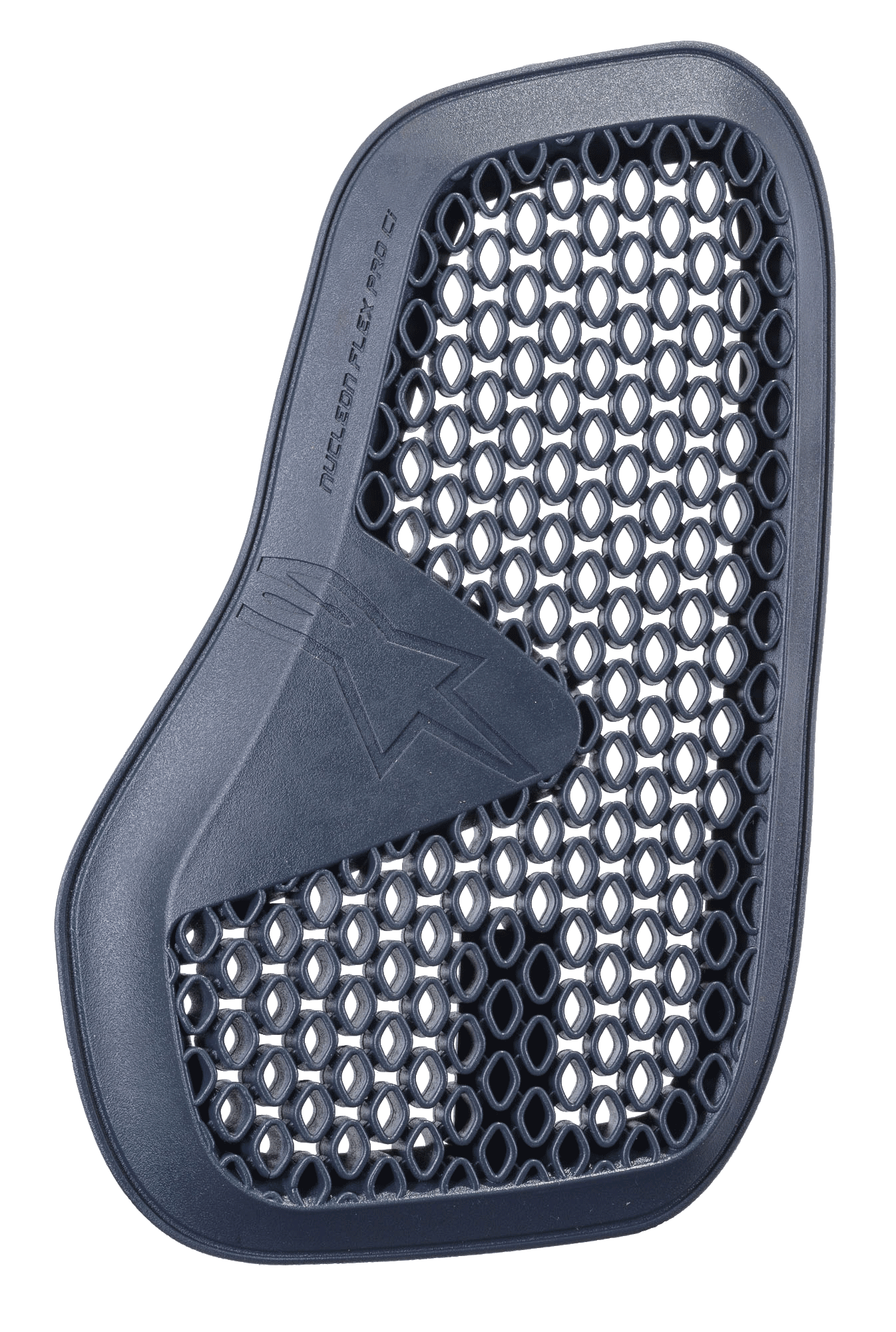 Protetor Alpinestars Nucleon Flex Pro Ci, protetor de peito para motociclismo, Antracite, almofada protetora cinzento escuro com padrão de malha em favo de mel, design ergonómico curvo com logótipo de estrela em relevo, microestrutura altamente ventilada