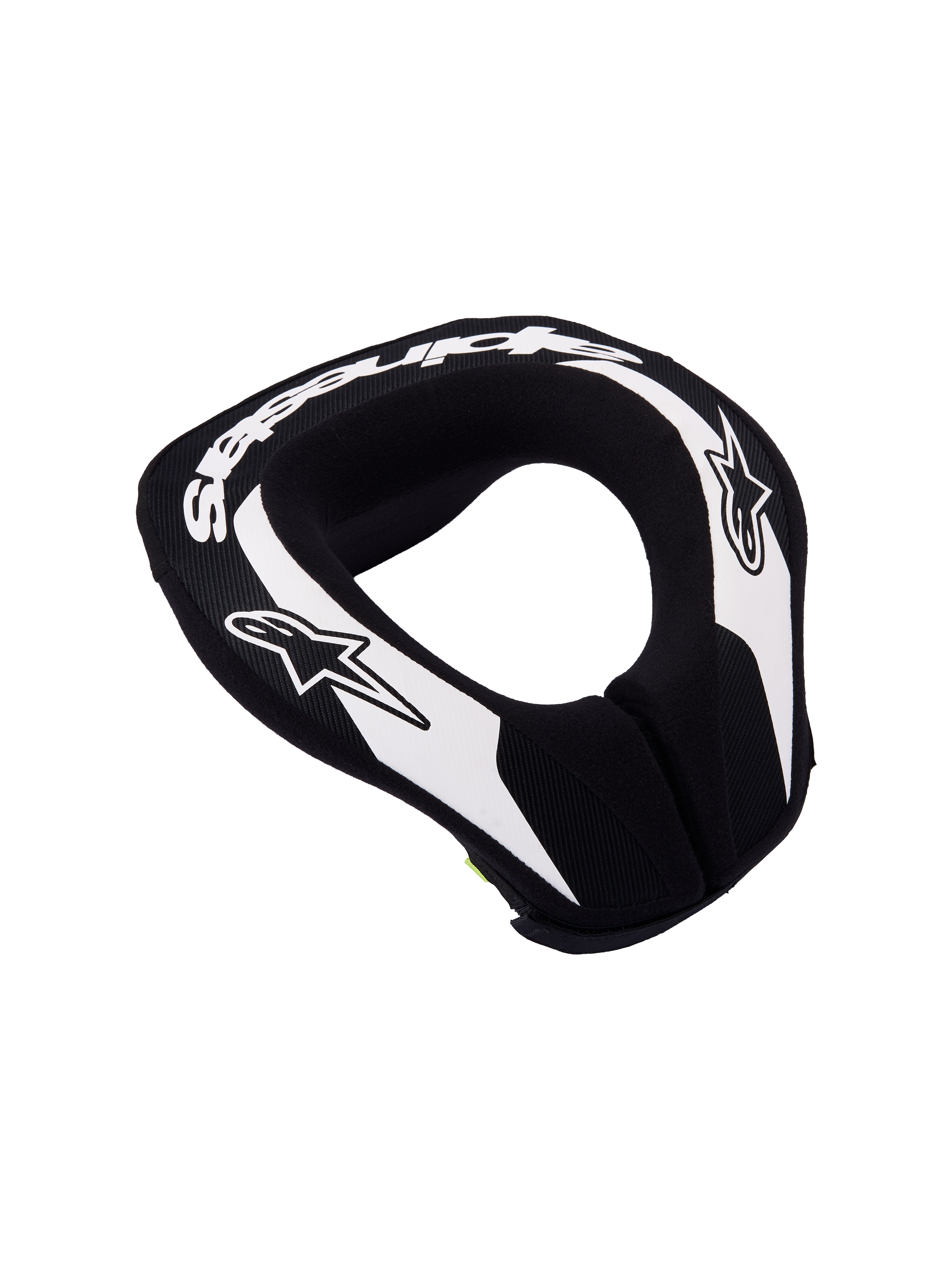 Alpinestars Protetor de pescoço Sequence Juventude, preto e branco, espuma de dupla densidade e cauda alongada para motocross