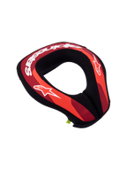 Alpinestars protetor de pescoço Sequence Jovem, proteção de motocross em vermelho e preto com logótipos brancos.