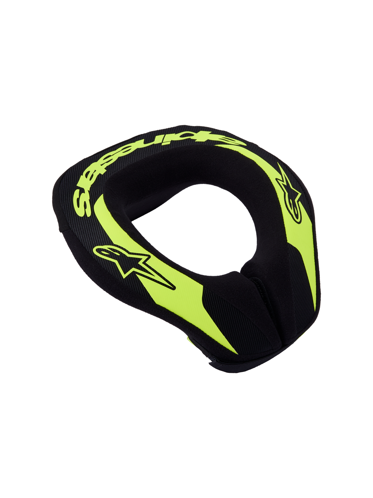 Alpinestars protetor de pescoço Sequence Jovem, suporte de motocross e karting, amarelo fluorescente e preto, ergonómico.
