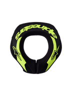 Alpinestars protetor de pescoço Sequence Jovem para motocross, juventude, em amarelo fluorescente e preto, design ergonómico.
