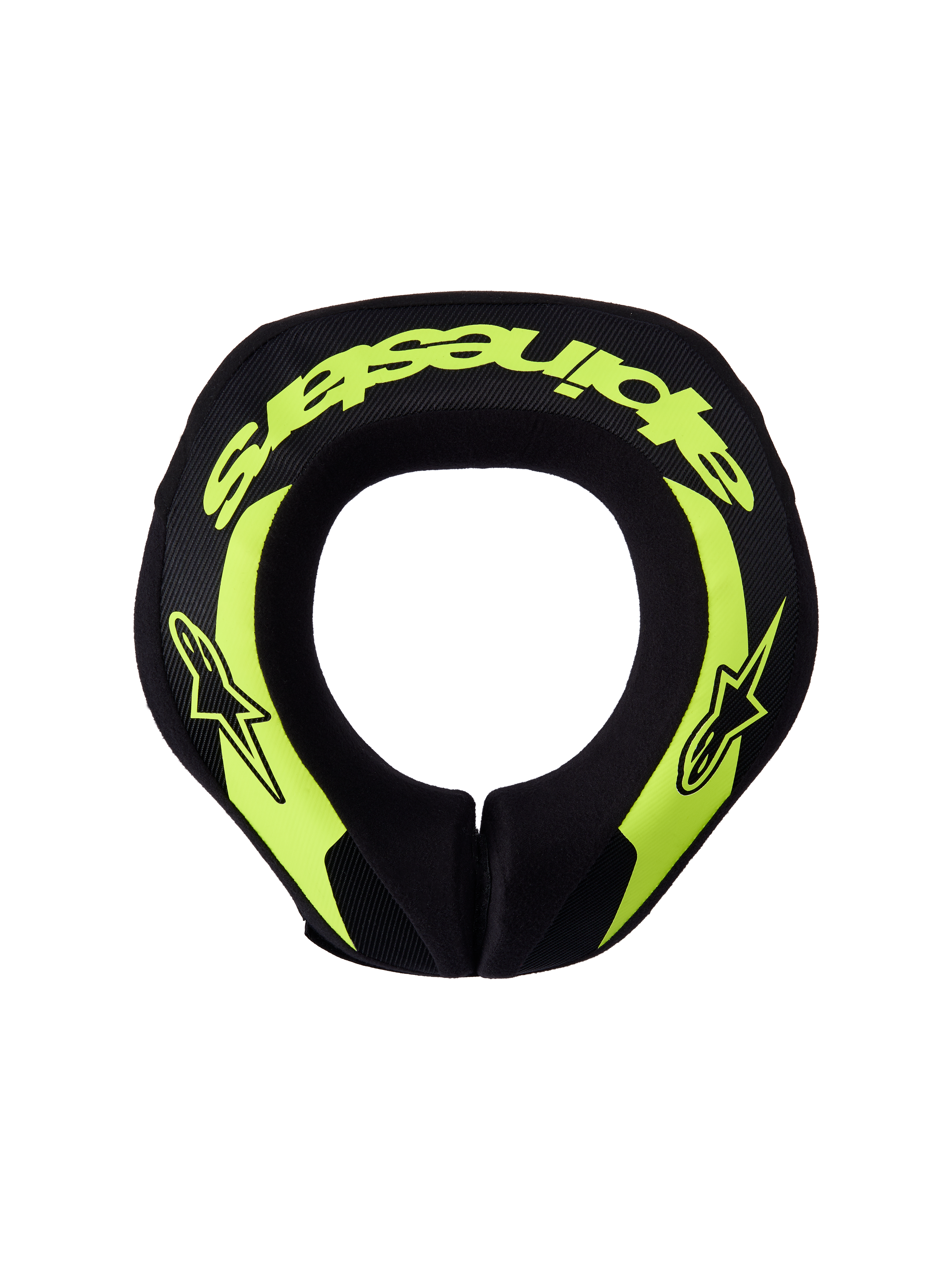 Alpinestars protetor de pescoço Sequence Jovem para motocross, juventude, em amarelo fluorescente e preto, design ergonómico.