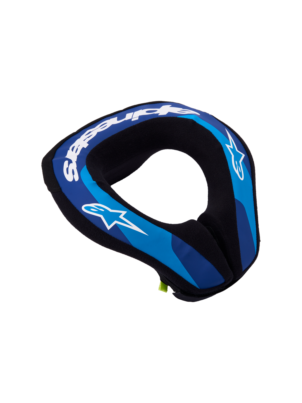 Alpinestars Sequence Jovem, protetor de pescoço para motocross, azul e branco, espuma de dupla densidade ergonómica.