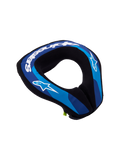 Alpinestars Sequence Jovem, protetor de pescoço para motocross, azul e branco, espuma de dupla densidade ergonómica.