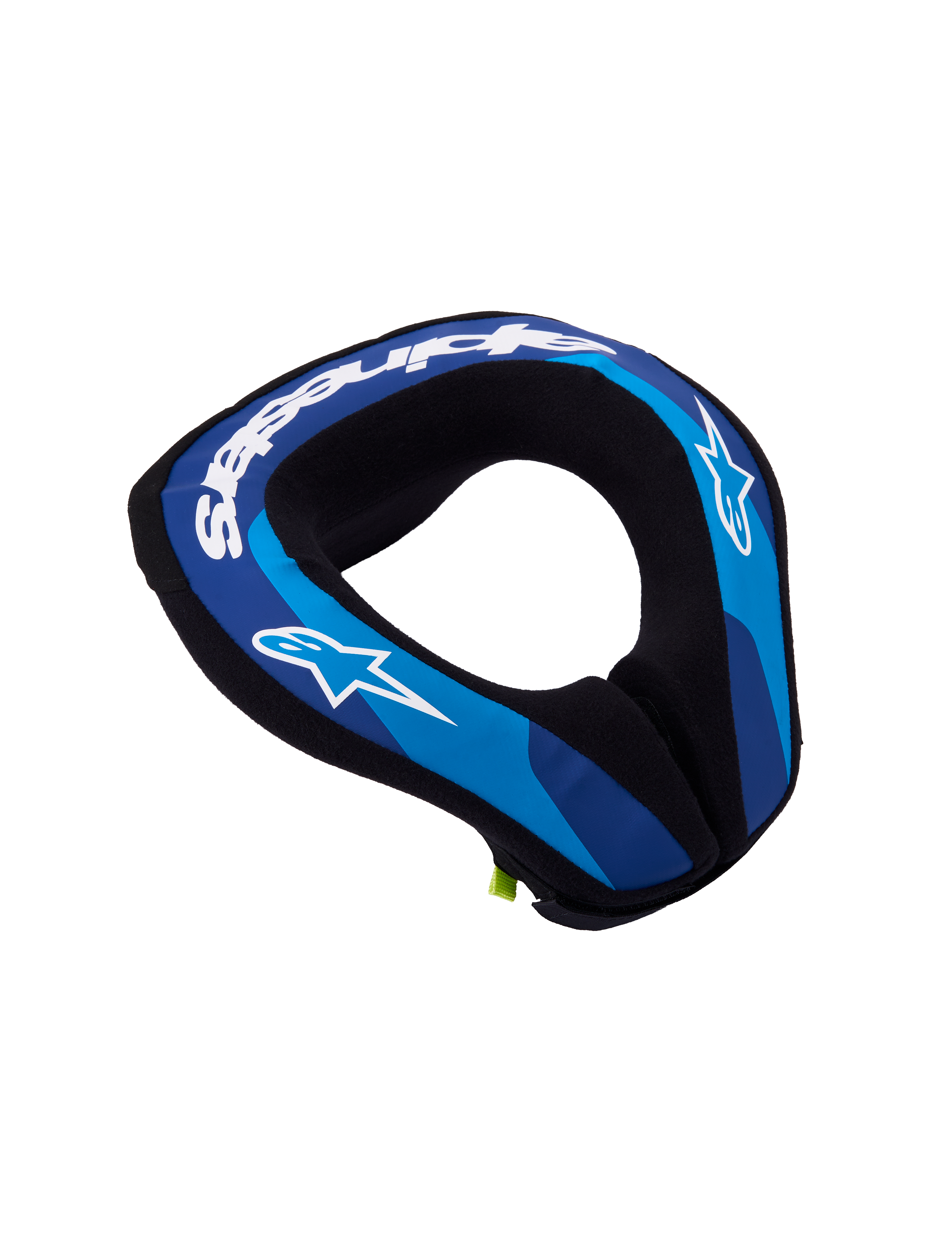 Alpinestars Sequence Jovem, protetor de pescoço para motocross, azul e branco, espuma de dupla densidade ergonómica.