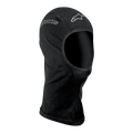 Alpinestars Balaclava Face Aberta, roupa interior técnica para motociclismo, unissexo, preta, com logótipos prateados, design ergonómico, costuras flatlock e pescoço prolongado para proteção contra o vento e maior cobertura.