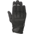 Alpinestars C-30 Drystar® Gloves, luvas de motociclismo pretas, proteção rígida sobre-moldada nos nós dos dedos, construção em tecido elástico e softshell, tira de velcro no pulso e detalhes refletores cinzentos nos dedos