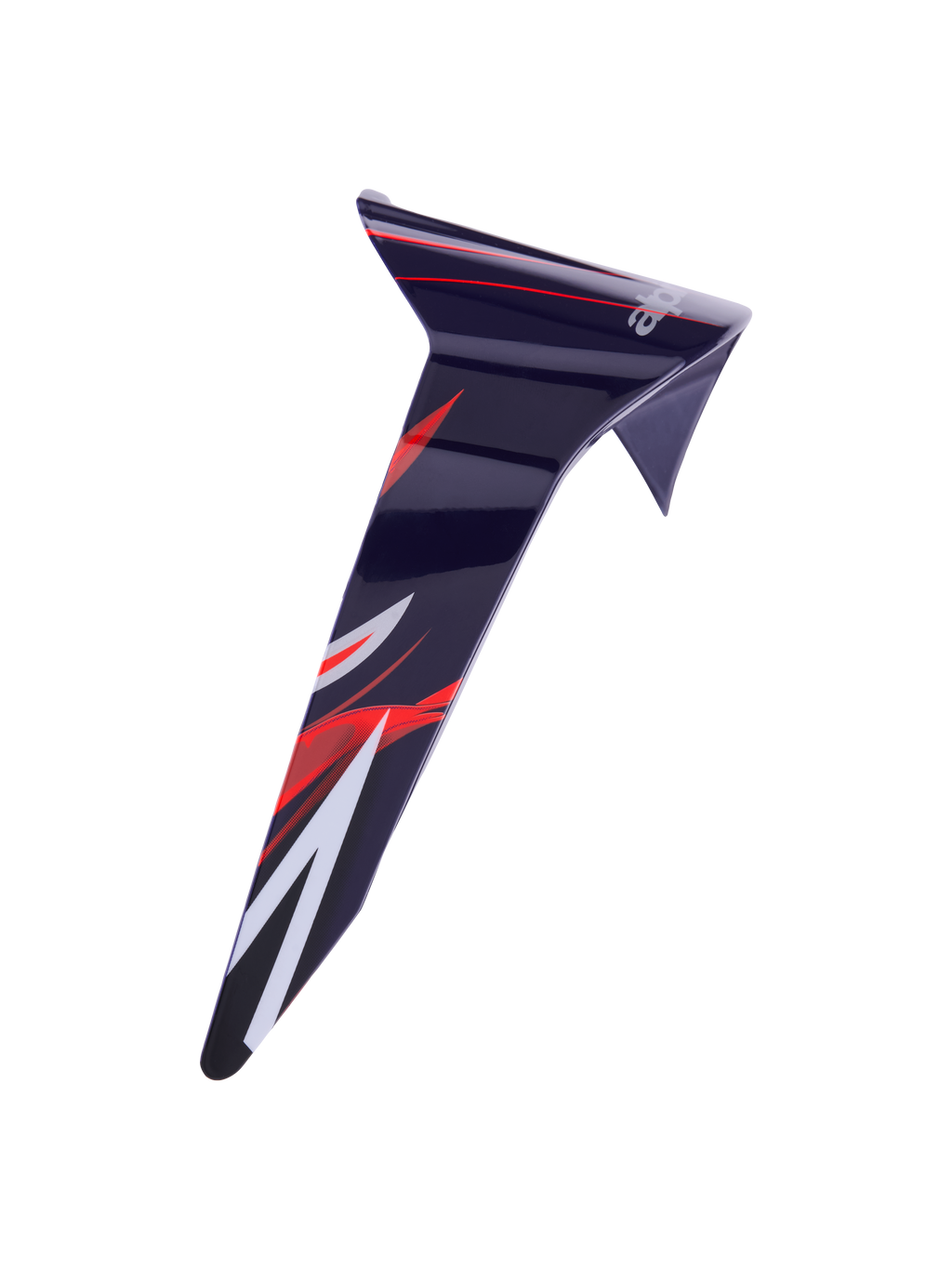 Alpinestars Supertech R10 Flyte Standard Spoiler, acessório para capacete, roxo avermelhado brilhante com gráficos vermelhos e brancos, peça de substituição aerodinâmica elegante para capacetes de corrida, acabamento de alto brilho