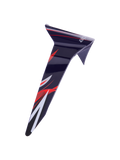 Alpinestars Supertech R10 Flyte Standard Spoiler, acessório para capacete, roxo avermelhado brilhante com gráficos vermelhos e brancos, peça de substituição aerodinâmica elegante para capacetes de corrida, acabamento de alto brilho