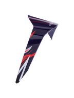 Alpinestars Supertech R10 Flyte Standard Spoiler, acessório para capacete, roxo avermelhado brilhante com gráficos vermelhos e brancos, peça de substituição aerodinâmica elegante para capacetes de corrida, acabamento de alto brilho