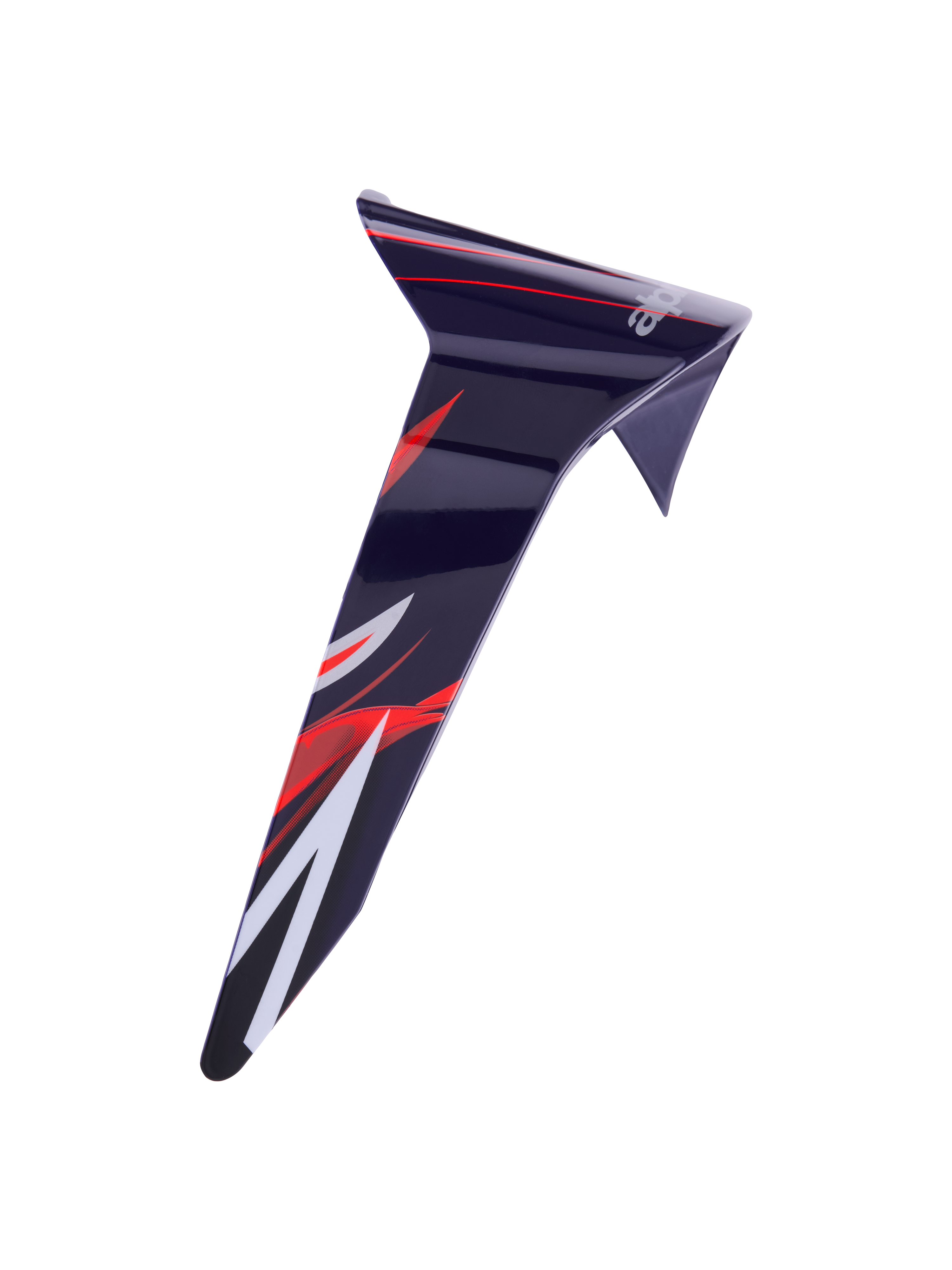 Alpinestars Supertech R10 Flyte Standard Spoiler, acessório para capacete, roxo avermelhado brilhante com gráficos vermelhos e brancos, peça de substituição aerodinâmica elegante para capacetes de corrida, acabamento de alto brilho
