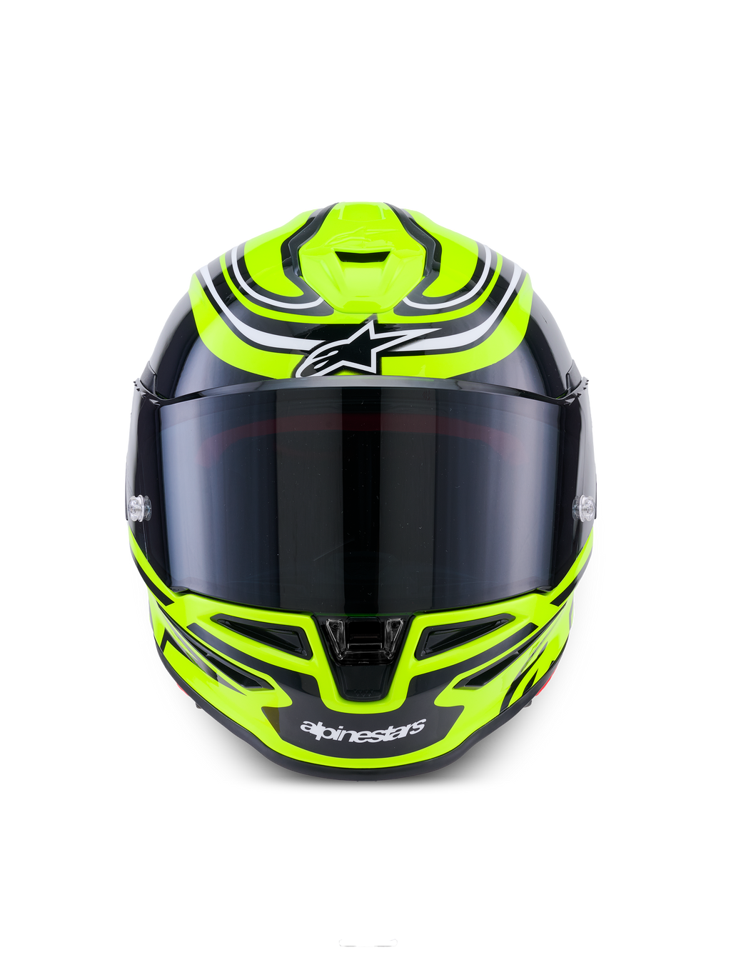 Alpinestars S-R7 Zeal Capacete ECE 22.06, capacete integral de moto para corrida, amarelo flúor, preto e branco, certificado ECE 22.06