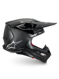 Alpinestars Supertech M10 Fame, capacete de motocross em fibra de carbono preto mate, certificado ECE 22.06 para racing.