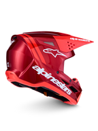 Alpinestars SM3 Radium ECE06, capacete de motocross, vermelho e branco, certificado ECE 22.06, calota termo-injetada