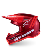 Alpinestars SM3 Radium ECE06, capacete de motocross todo-o-terreno, unissexo, vermelho e branco, certificado ECE 22.06