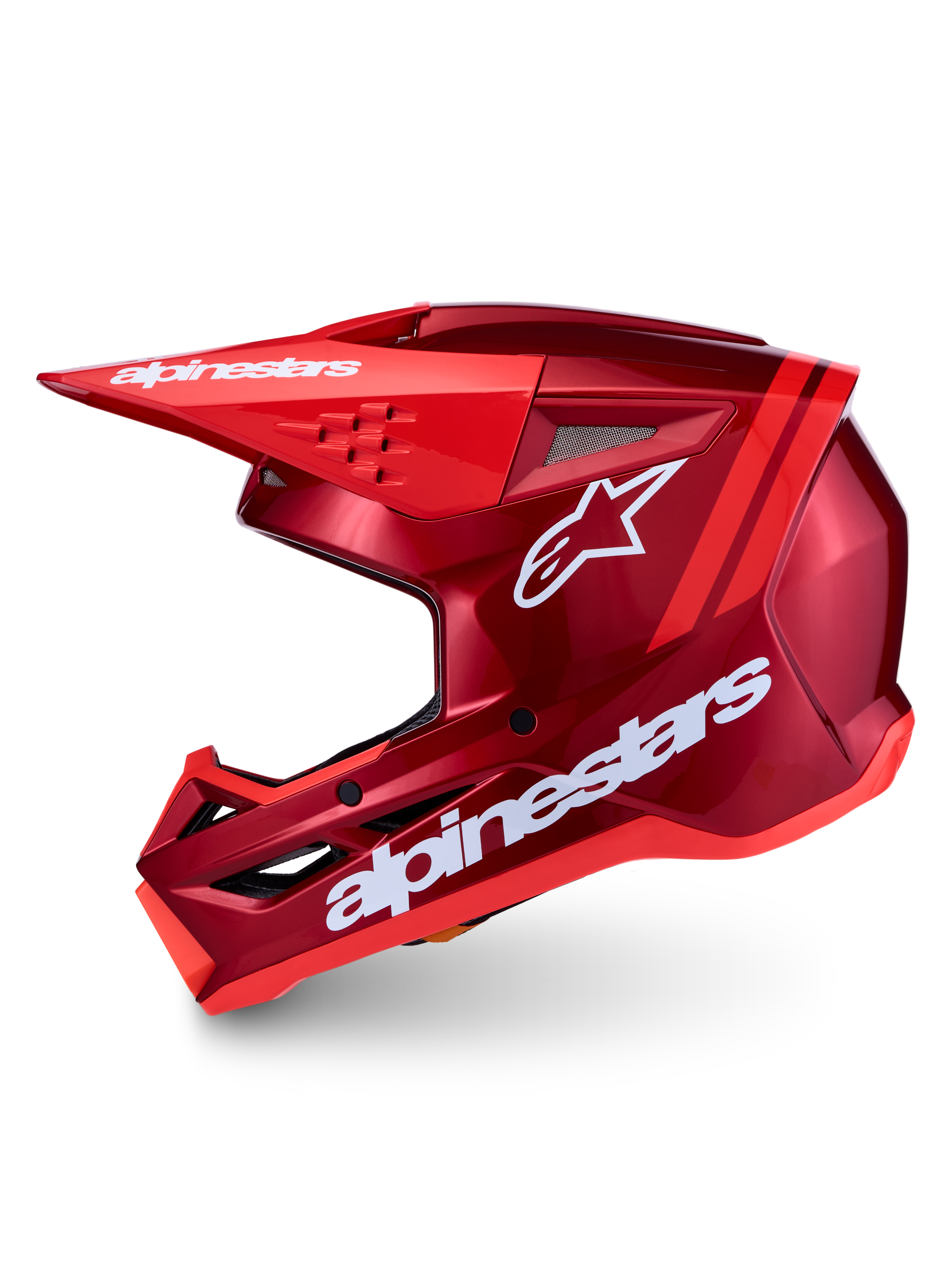 Alpinestars SM3 Radium ECE06, capacete de motocross todo-o-terreno, unissexo, vermelho e branco, certificado ECE 22.06