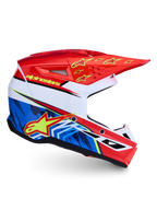 Alpinestars SM3 Falcon, capacete de motocross em vermelho e azul, proteção todo-o-terreno com homologação ECE 22.06.