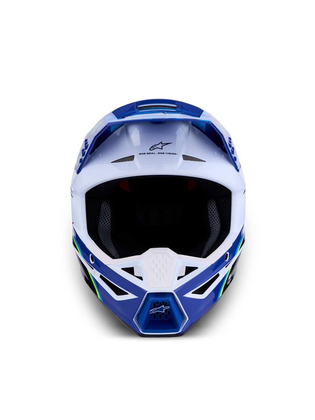 Alpinestars SM3 Falcon ECE06, capacete de motocross e todo-o-terreno, azul e branco, certificado ECE 2206
