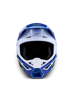 Alpinestars SM3 Falcon ECE06, capacete de motocross e todo-o-terreno, azul e branco, certificado ECE 2206
