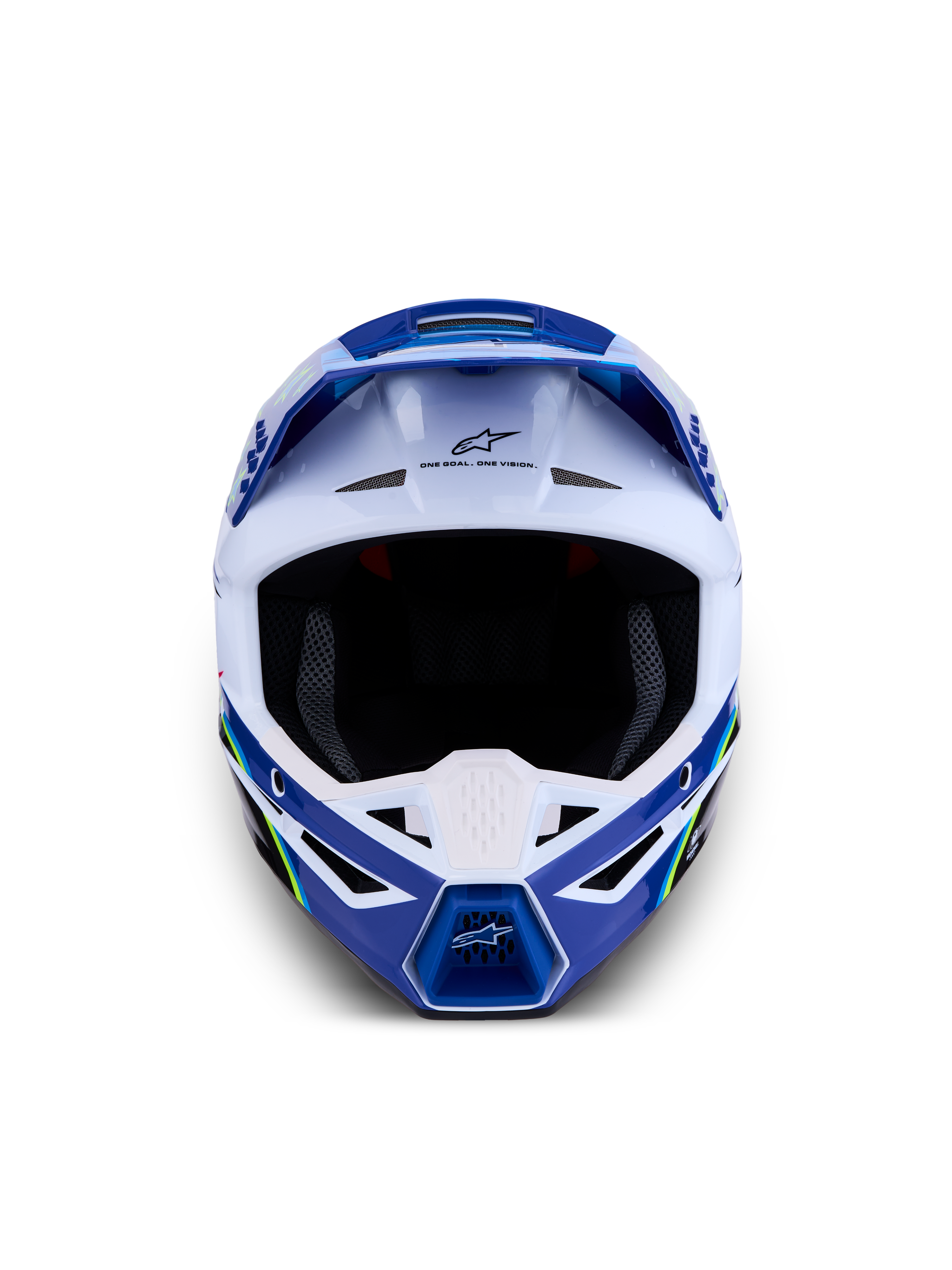 Alpinestars SM3 Falcon ECE06, capacete de motocross e todo-o-terreno, azul e branco, certificado ECE 2206