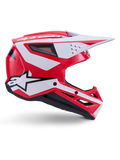 Alpinestars S-M3 Heat, capacete de motocross unissexo, vermelho, branco e preto brilhante, certificado ECE 22.06