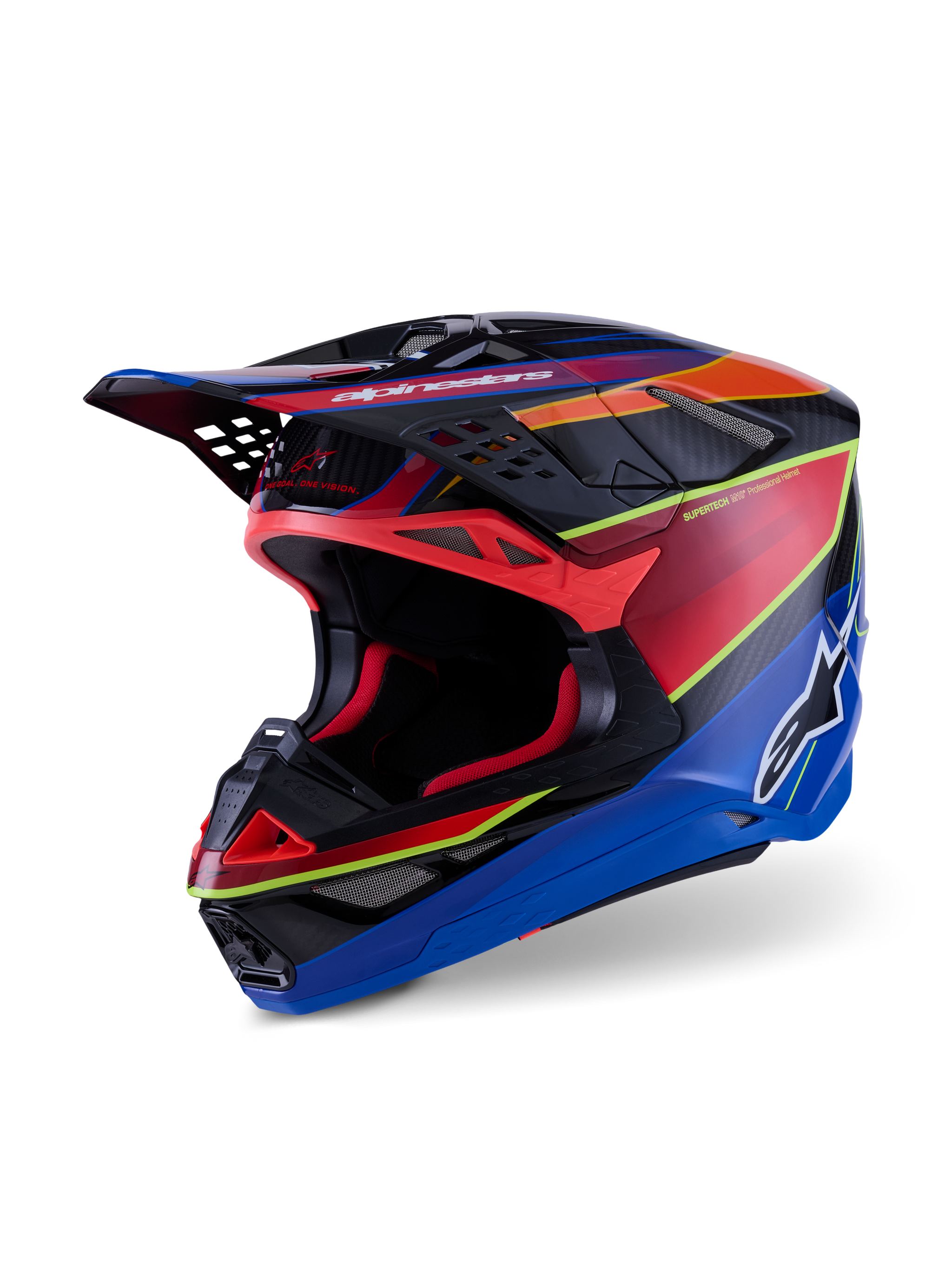 Capacete Supertech M10 Era ECE 22.06 Blue Red Yellow Fluo Glossy