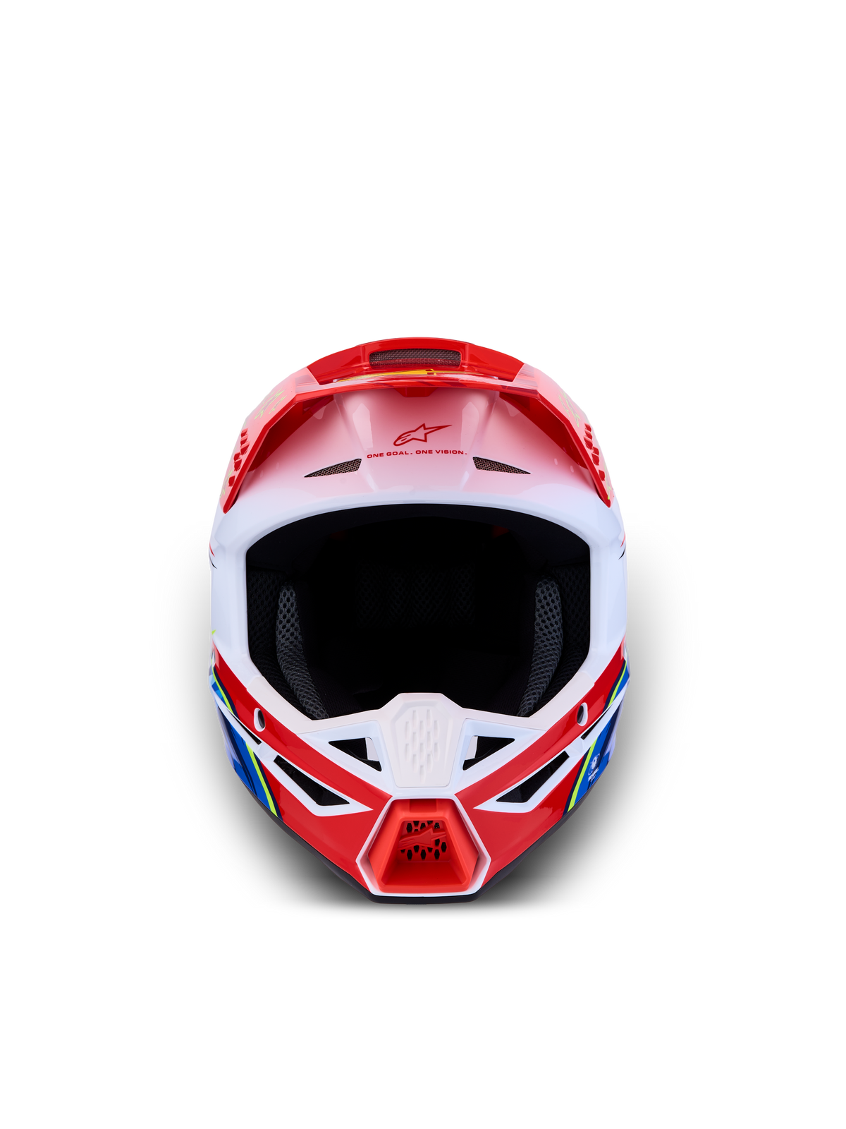 Alpinestars SM3 Falcon Jovem, capacete de motocross vermelho e branco, certificado ECE 2206, para todo-o-terreno.