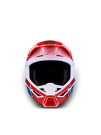 Alpinestars SM3 Falcon Jovem, capacete de motocross vermelho e branco, certificado ECE 2206, para todo-o-terreno.