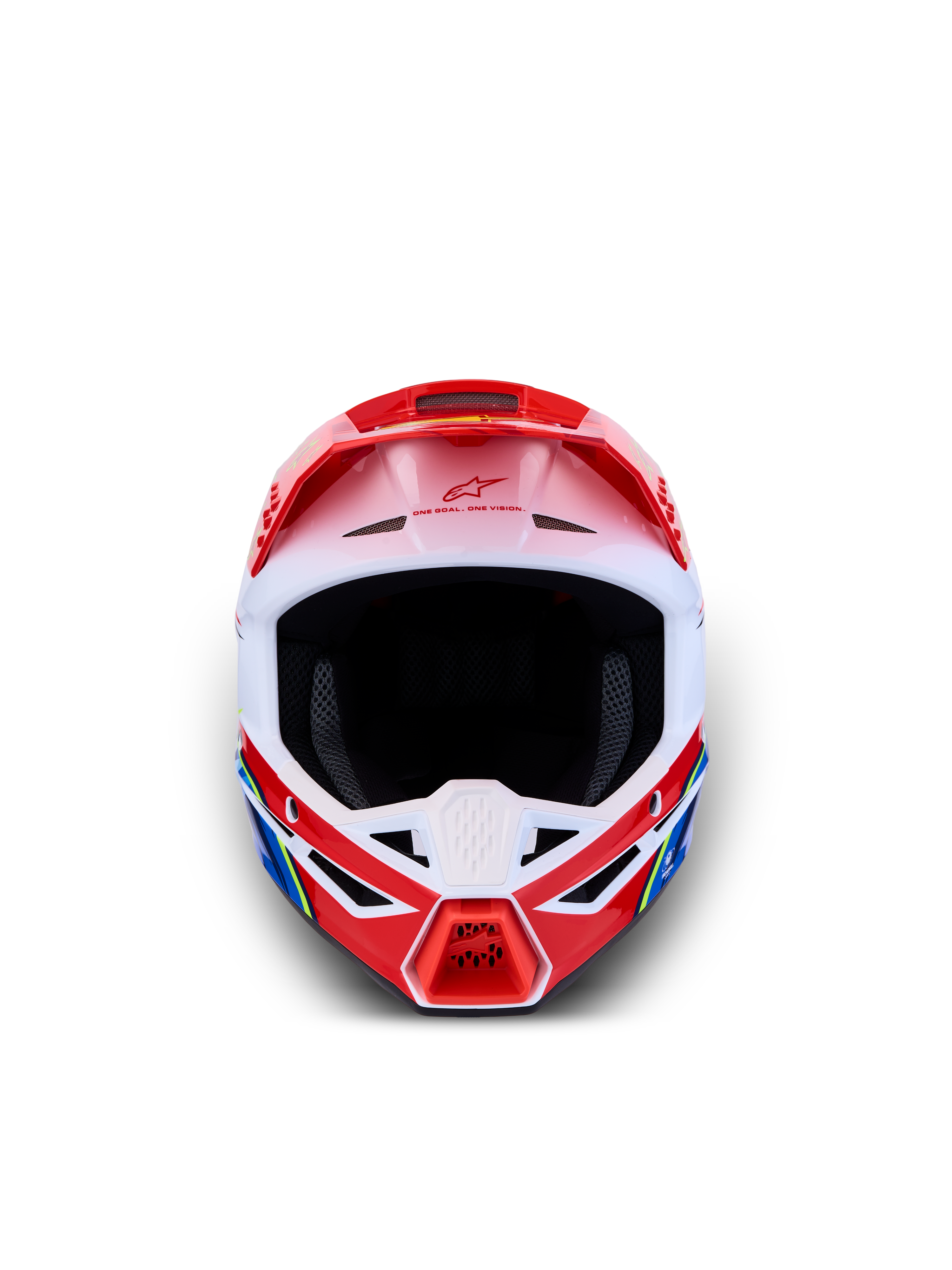 Alpinestars SM3 Falcon Jovem, capacete de motocross vermelho e branco, certificado ECE 2206, para todo-o-terreno.