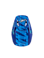 Alpinestars SM3 Falcon Jovem ECE06, capacete de motocross azul e amarelo, vista traseira, para todo-o-terreno.