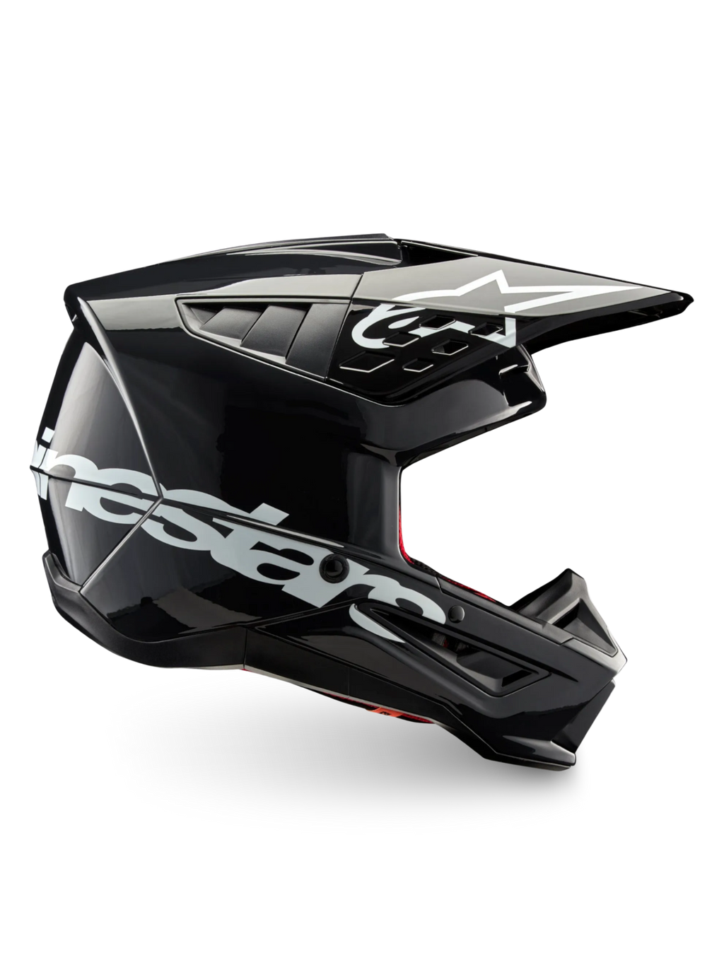 Alpinestars S-M5 Corp, capacete de motocross cinzento escuro brilhante, certificado ECE, calota leve.