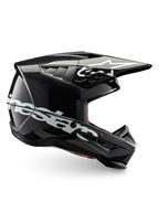 Alpinestars S-M5 Corp, capacete de motocross cinzento escuro brilhante, certificado ECE, calota leve.