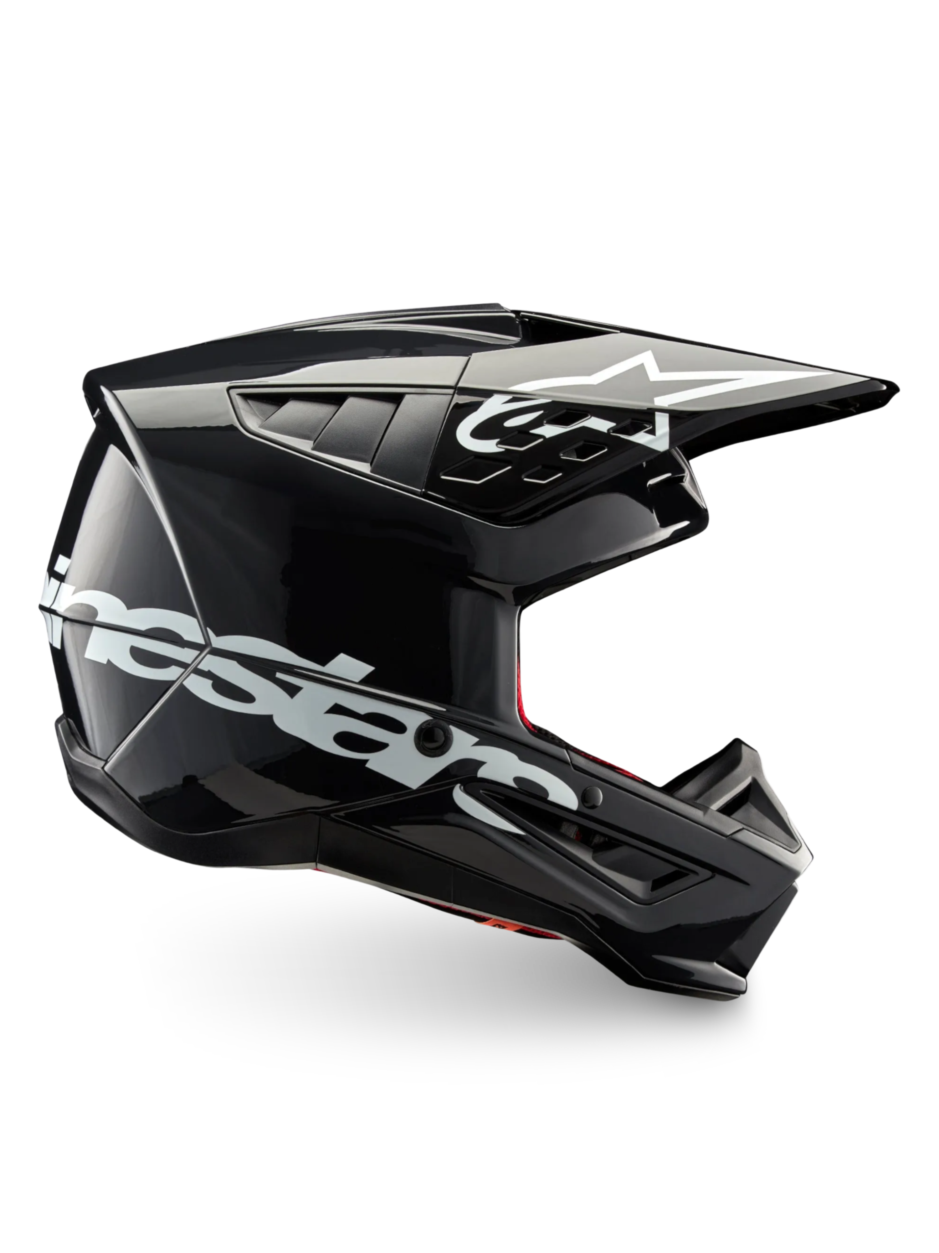 Alpinestars S-M5 Corp, capacete de motocross cinzento escuro brilhante, certificado ECE, calota leve.