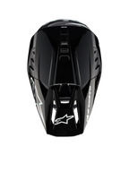 Alpinestars Capacete S-M5 Corp, motocross, cinzento escuro brilhante, vista superior com ventilação, certificado ECE 22.06