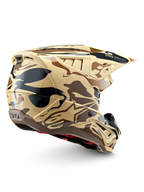 Capacete Alpinestars S-M5 Mineral, capacete de motocross com padrão camuflado castanho escuro mate, certificado ECE 22.06.