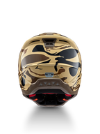 Capacete Alpinestars S-M5 Mineral, capacete de motocross, vista traseira, camuflagem castanha e preta mate, certificado ECE 22.06.